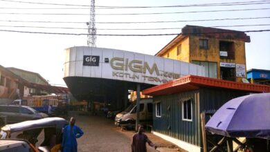 God Is Good Motors (GIGM) Terminal, a popular bus station for inter-state travel in Lagos, Nigeria.  Photo credit: Rolake Ogunfeitimi/HumAngle 