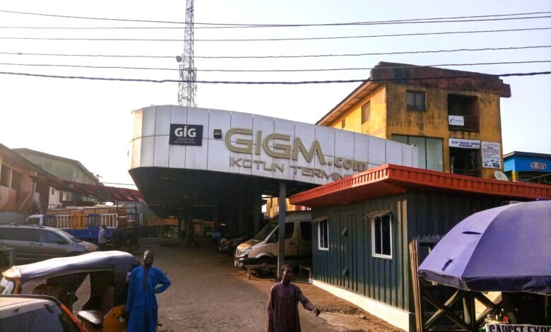 God Is Good Motors (GIGM) Terminal, a popular bus station for inter-state travel in Lagos, Nigeria. Photo credit: Rolake Ogunfeitimi/HumAngle